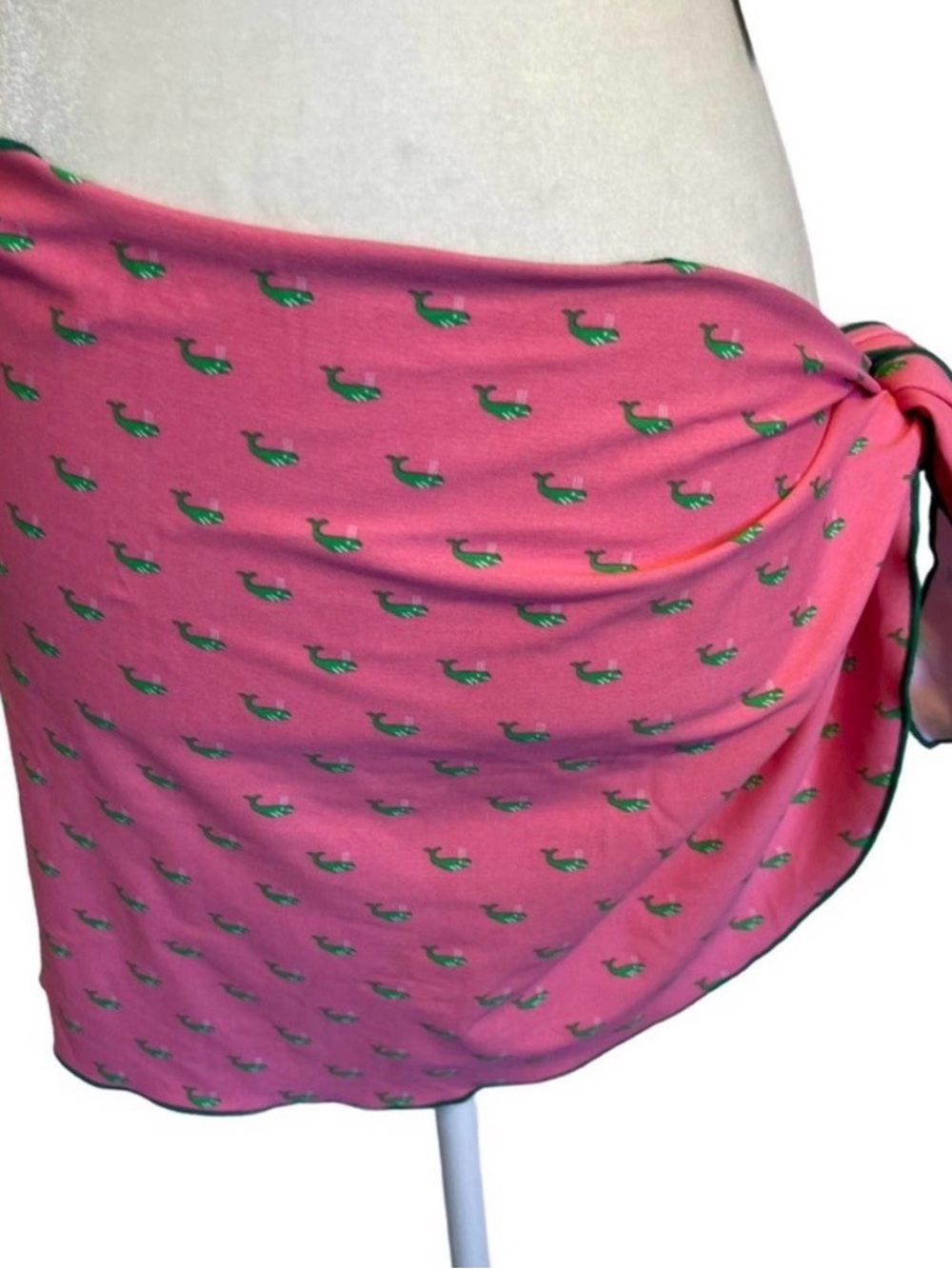 Pink/Green Whale Swim Material Cover Up by Shoshanna